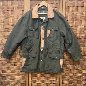 Vintage Prospector Men's Green and Tan Jacket Built to last Made in Canada